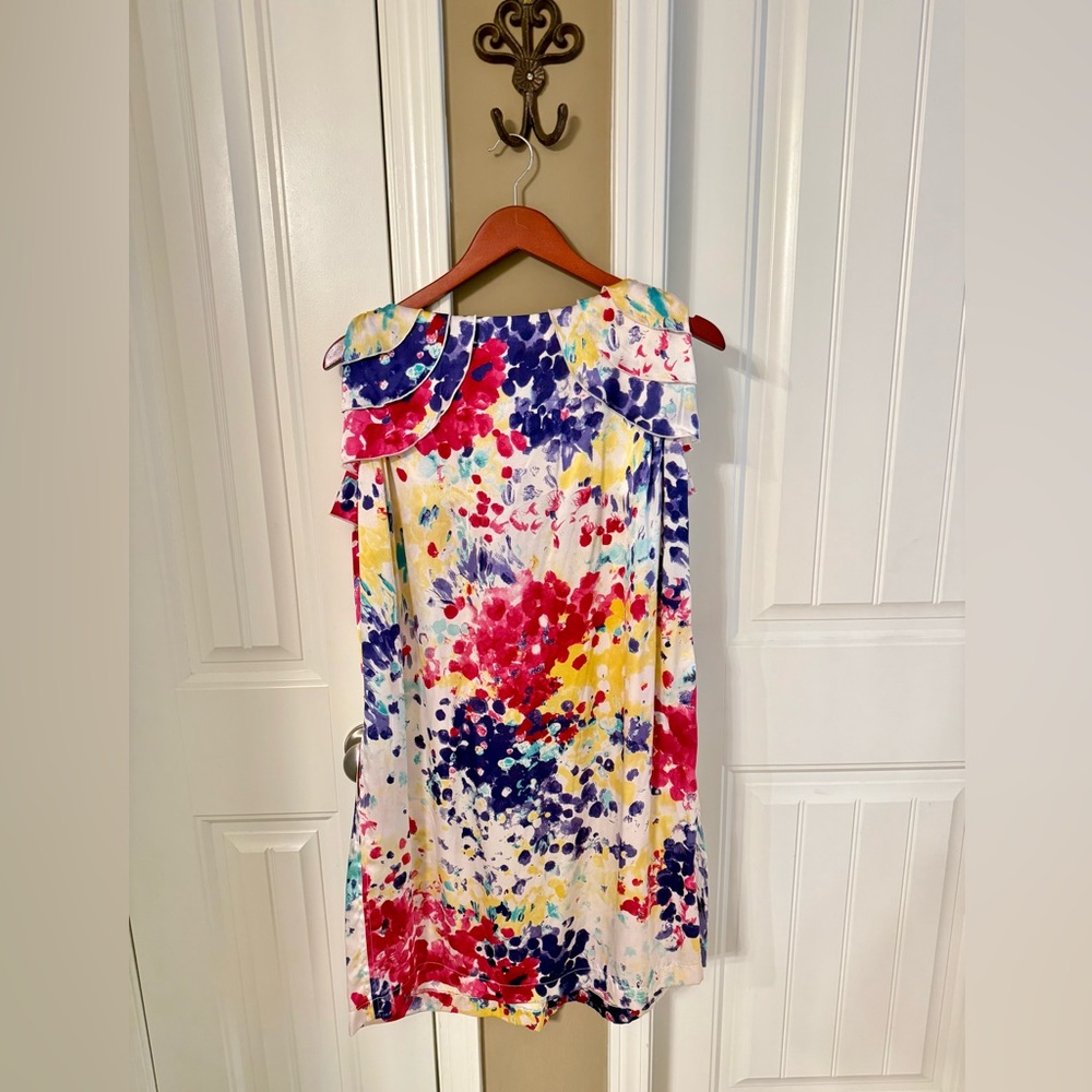 Colorful Ruffled Sleeveless Dress - Picture 3 of 7